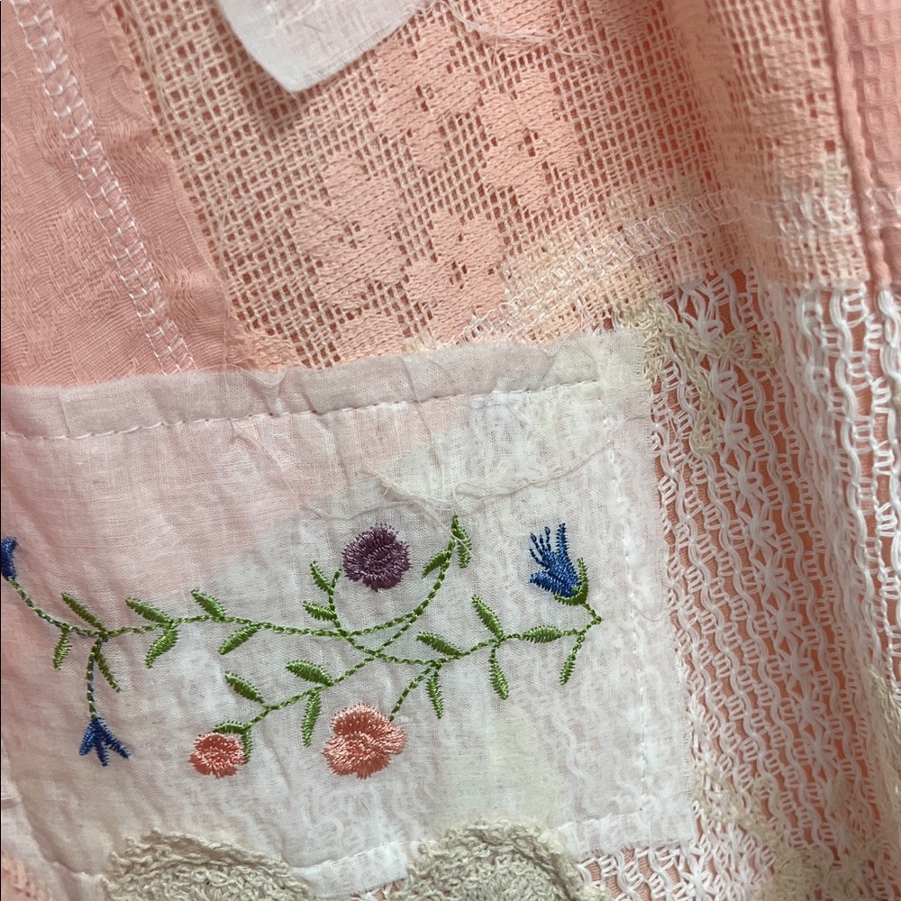 POL Soft Pink Patchwork Wide-Leg Pants with Lace & Embroidery - Picture 8 of 8
